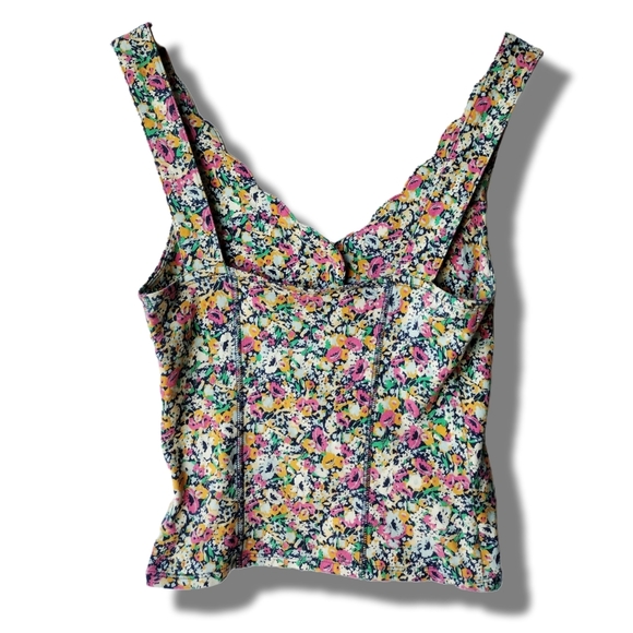 Urban Outfitters | Kimchi Blue Floral Prairie Scallop Tank Top | Small - Picture 6 of 6